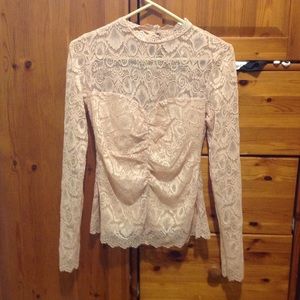 Guess Embroidered Pink Long Sleeve Shirt